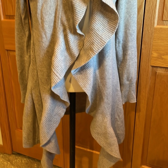 Cynthia Rowley Ruffled Cashmere Cardigan Waterfall Sweater - Picture 3 of 9